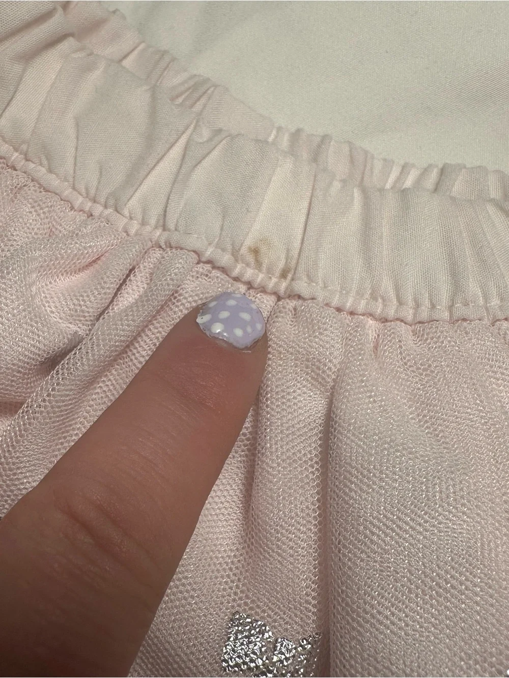 Carters Pink tulle Skirt with silver bows. Size: Girls 24 months